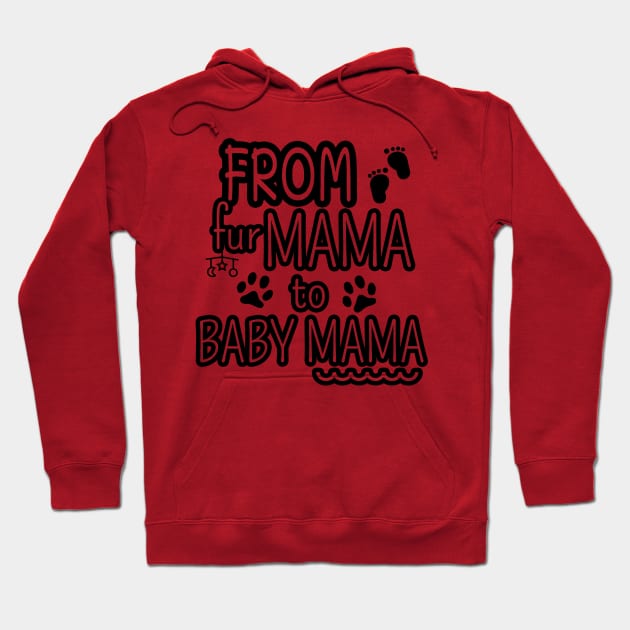 From Fur Mama To Baby Mama, Mom Life, Mother's Day Hoodie by NooHringShop